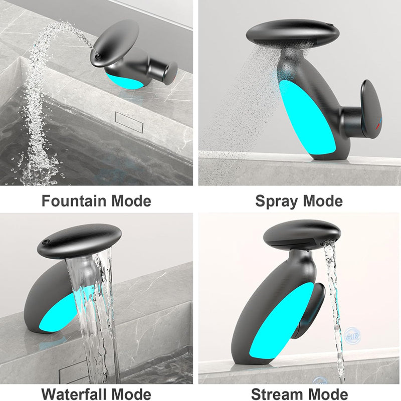 Bathroom Pull-Out Faucet with LED Light