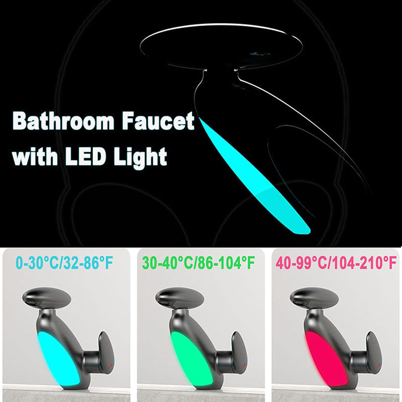 Bathroom Pull-Out Faucet with LED Light