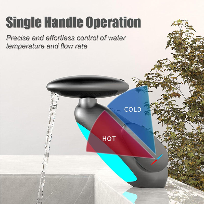 Bathroom Pull-Out Faucet with LED Light